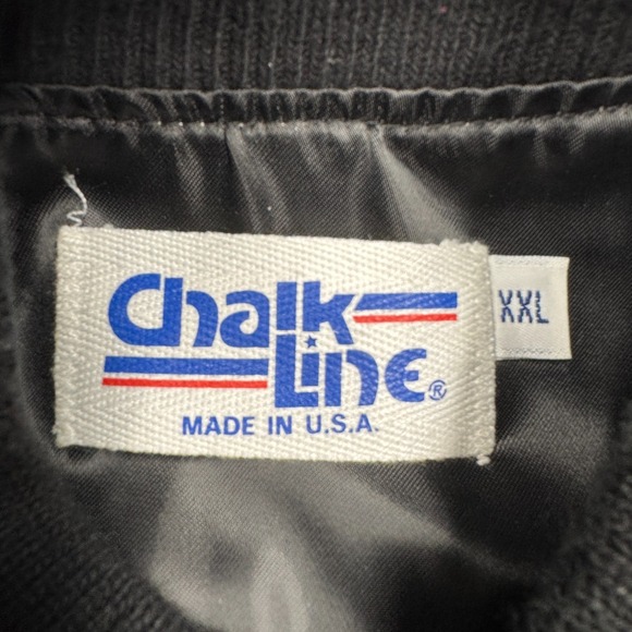 Vintage Colorado Rockies Chalk Line Snap Wool Bomber Jacket Black Men's Size XXL - Picture 5 of 13